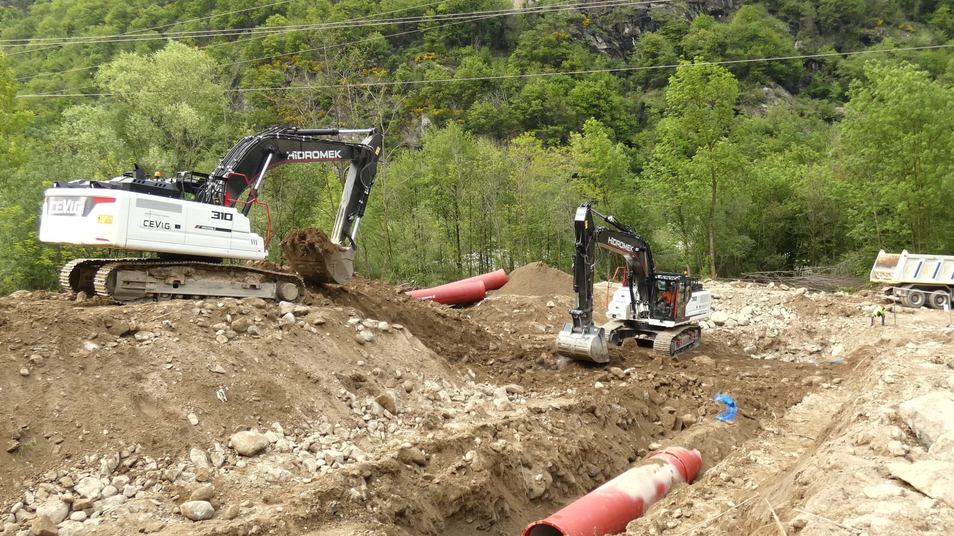 CEVIG è un'impresa specializzata in lavori idraulici in ambito alpino