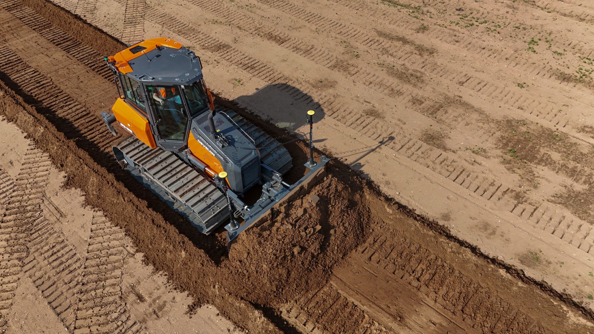 E' aumentata la produttività del dozer Develon DD130-7 con il sistema 3D MC1